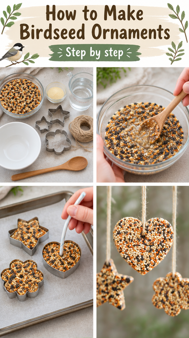 How to Make Birdseed Ornaments | Easy Birdseed Ornaments Recipe