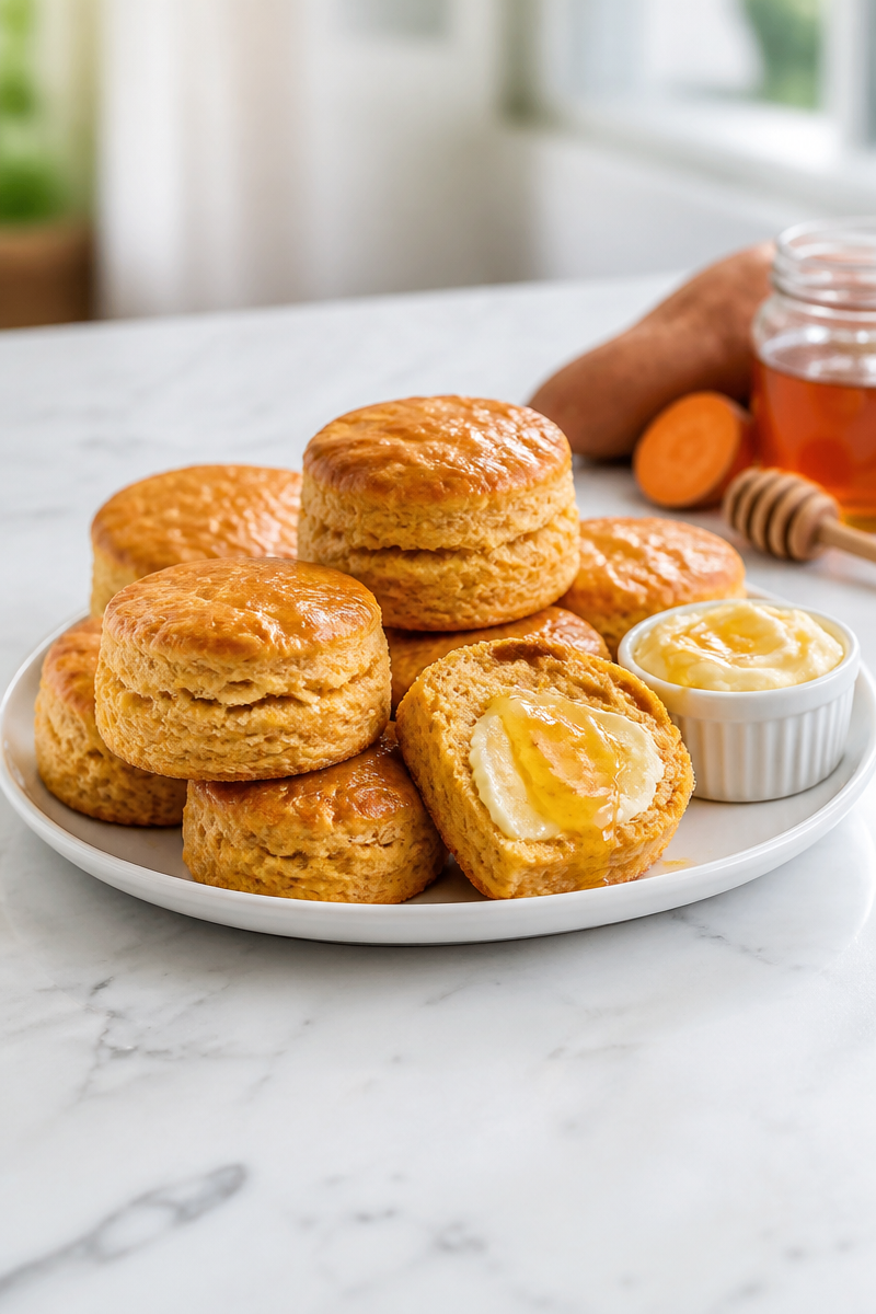 Sweet Potato Biscuit Honey Butter