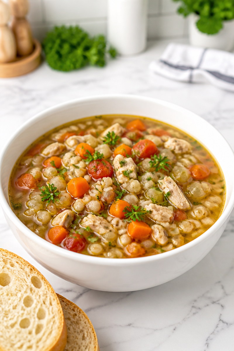 Slow Cooker Turkey Barley Soup