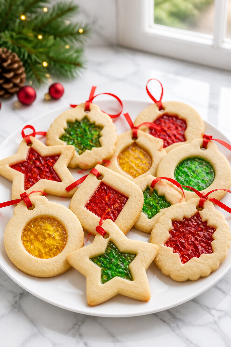 Christmas Window Pane Stained Cookie