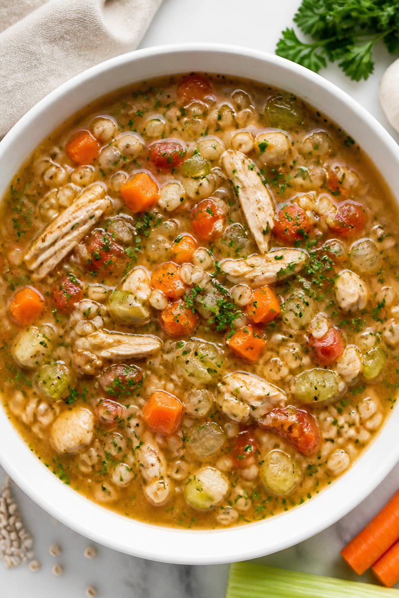 Slow Cooker Turkey Barley Soup