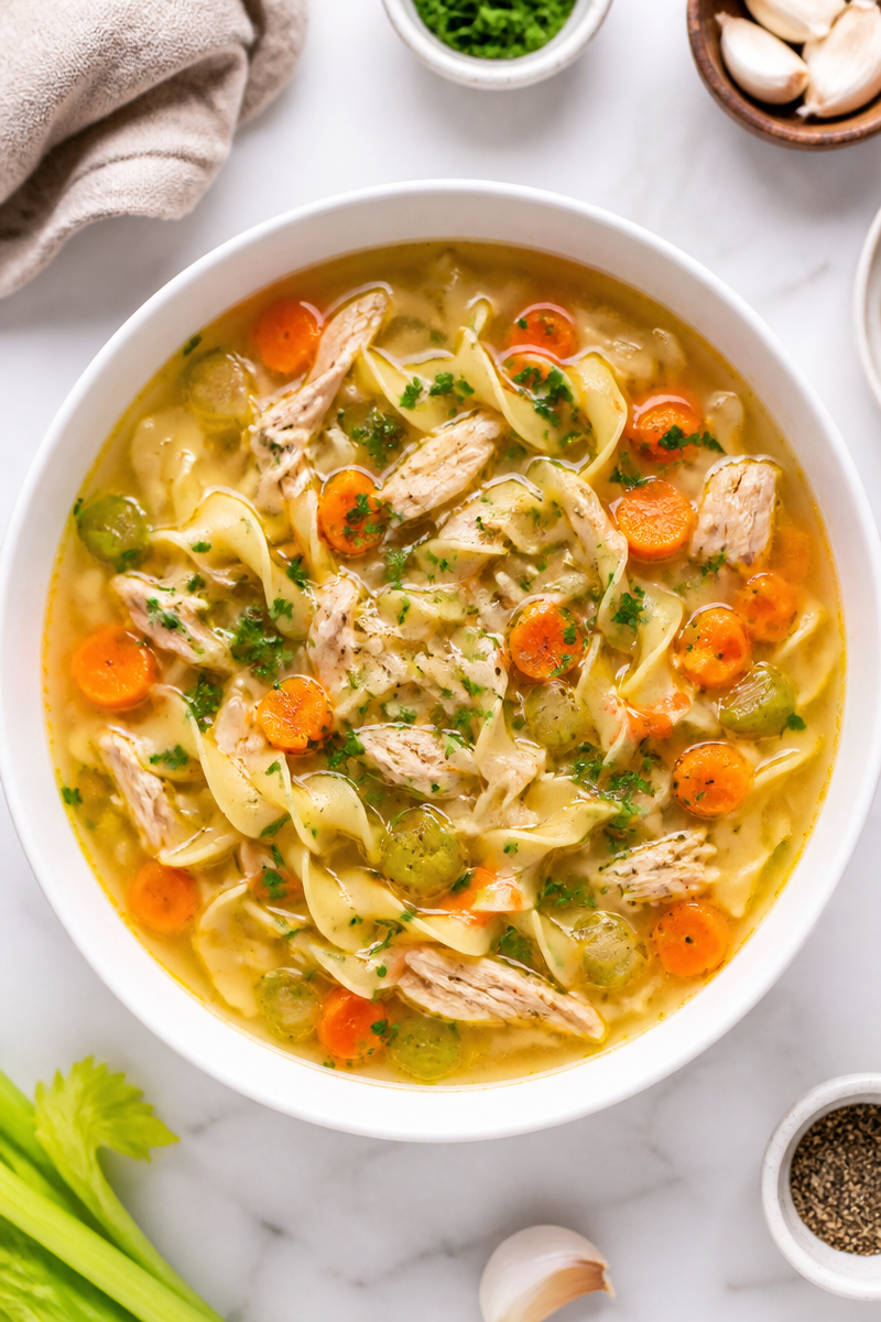 Quick Stovetop Chicken Noodle Soup
