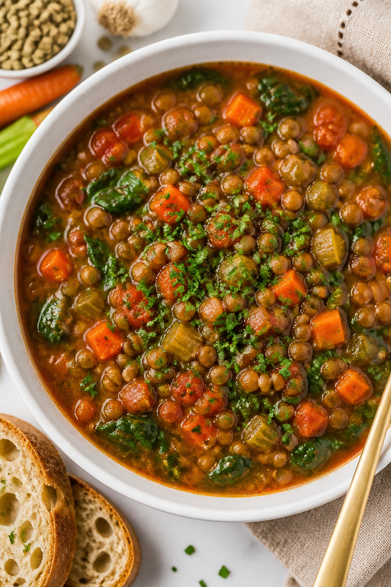 Budget Friendly Lentil Vegetable Soup