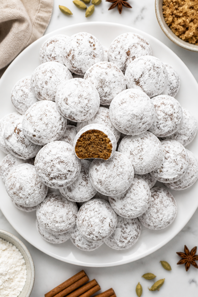 Classic Pfeffernusse Spice Cookie Ball