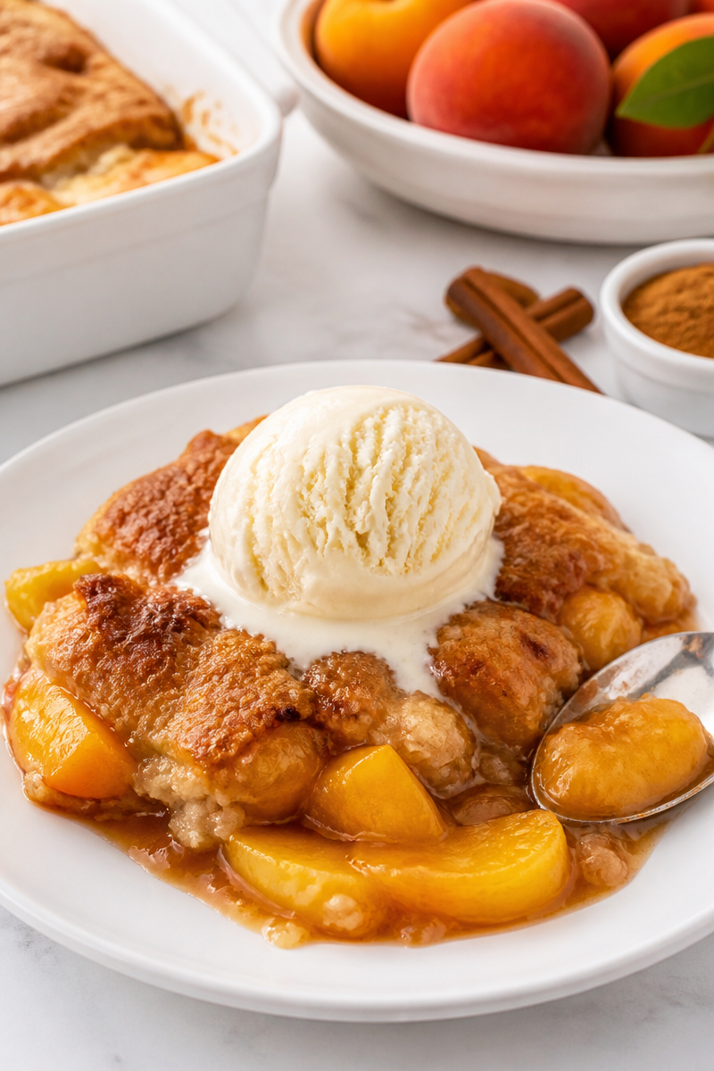 Easy Southern Peach Cobbler Dessert