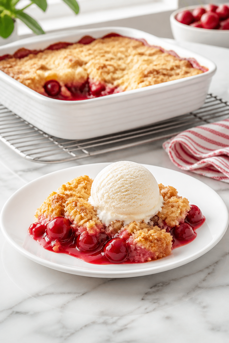 Easy Cherry Dump Cake Dessert