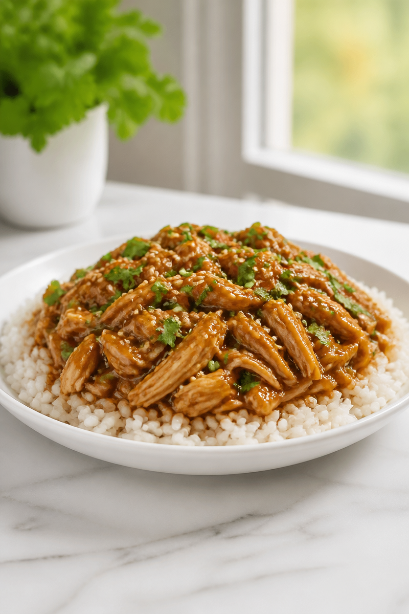 Slow Cooker Teriyaki Chicken Bowl