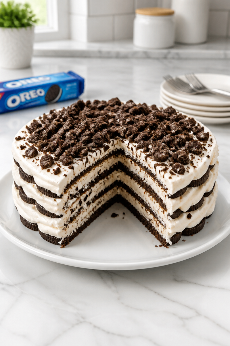 Easy Oreo Icebox Cake Dessert