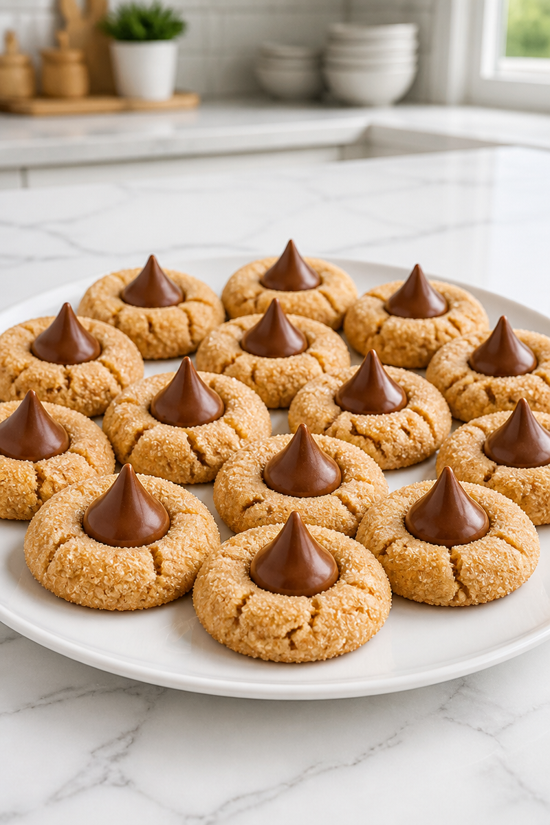 Peanut Butter Blossom Kiss Cookie