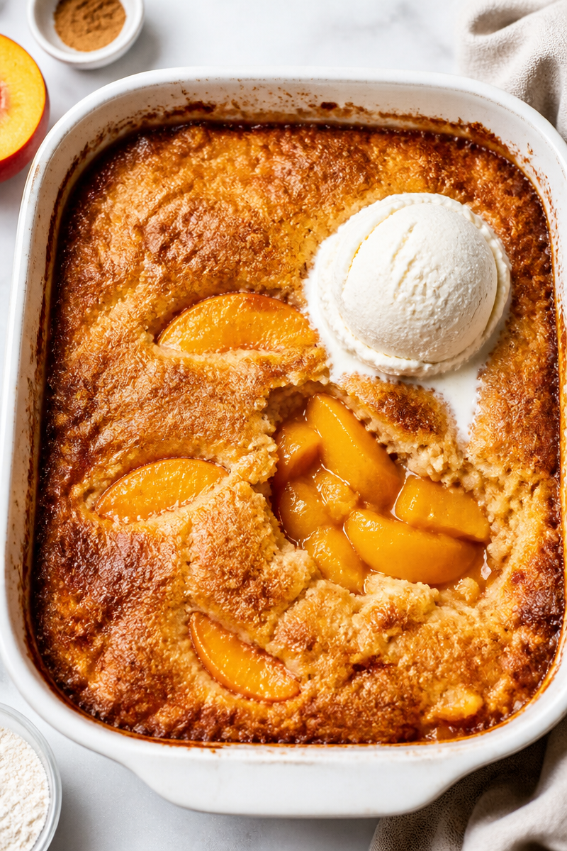 Easy Southern Peach Cobbler Dessert