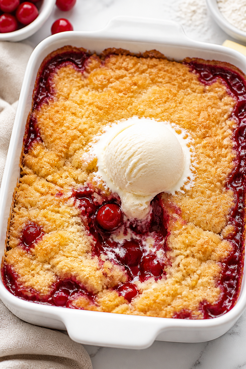 Easy Cherry Dump Cake Dessert