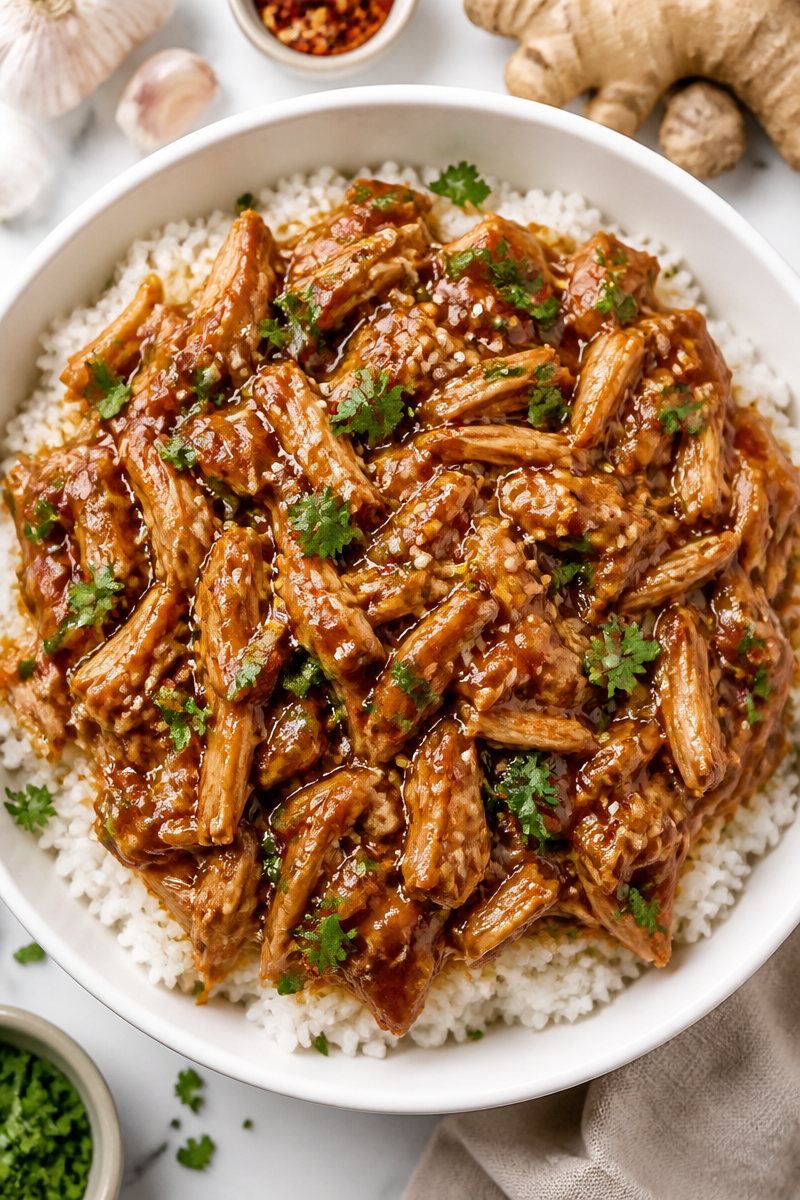 Slow Cooker Teriyaki Chicken Bowl