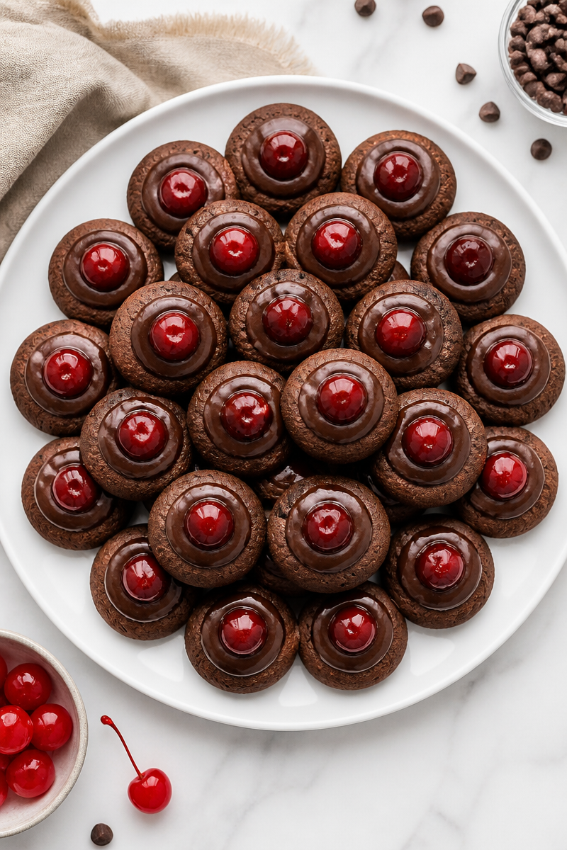 Chocolate Covered Cherry Cookie Bite