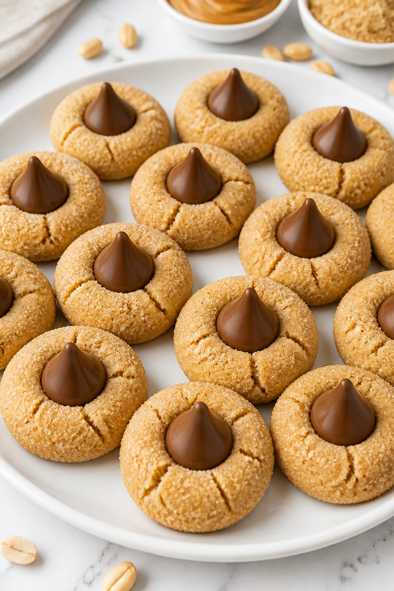 Peanut Butter Blossom Kiss Cookie