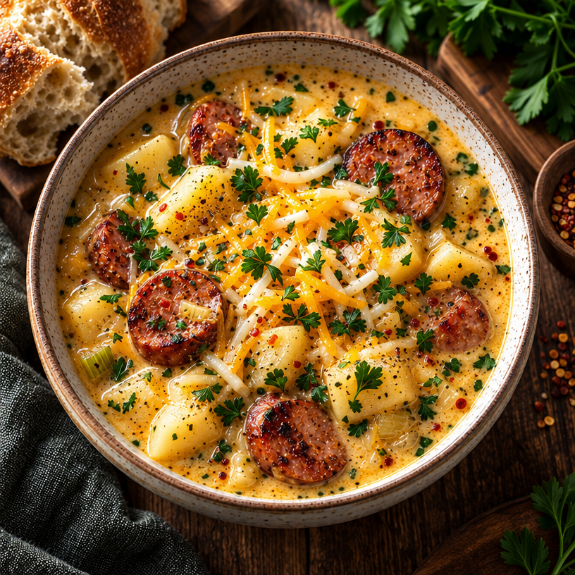 Creamy Kielbasa and Potato Soup Recipe
