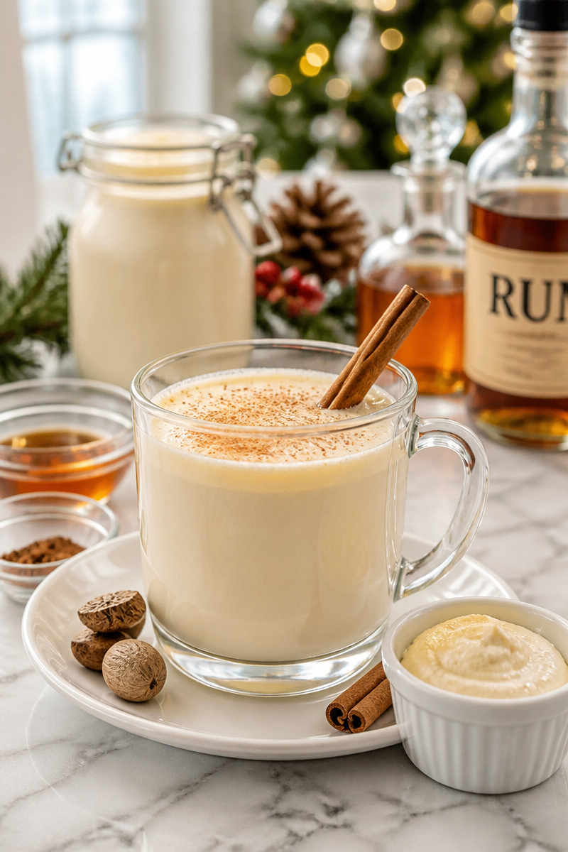Classic Holiday Tom And Jerry Cocktail
