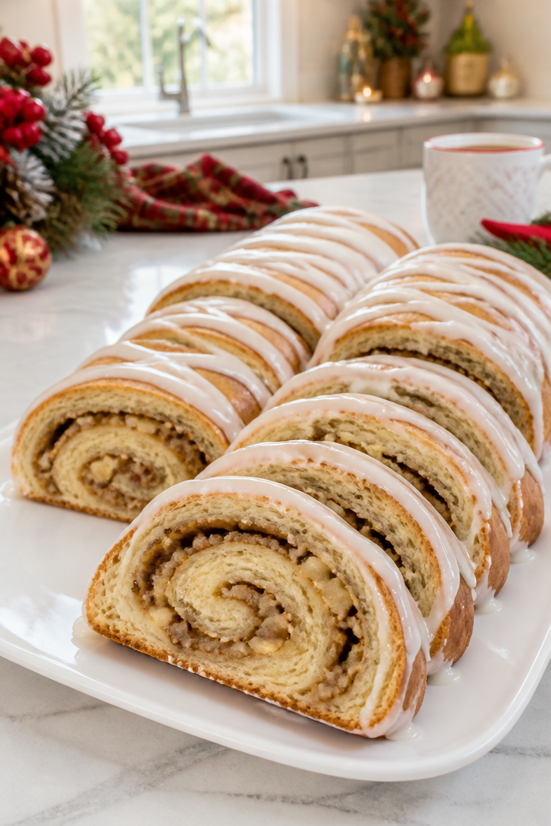 Classic Christmas Nut Roll Sweet Bread
