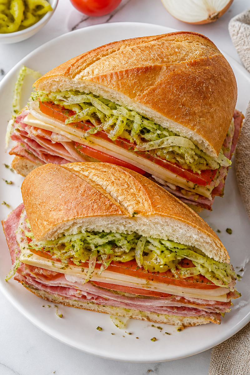 Easy Classic Italian Hoagie Sandwich