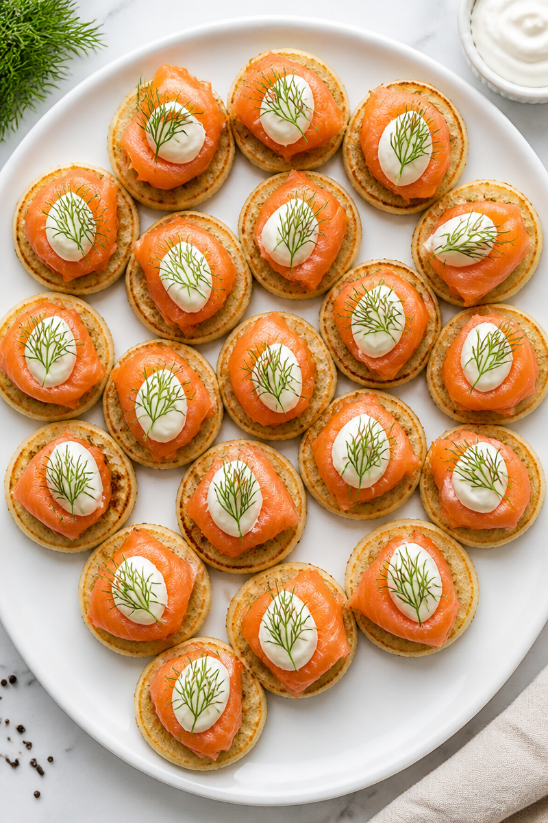 Easy Holiday Blini Appetizer Bite