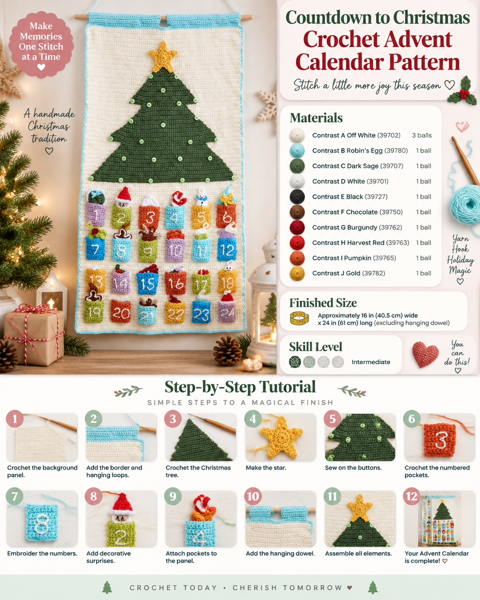 Countdown to Christmas Crochet Advent Calendar Pattern