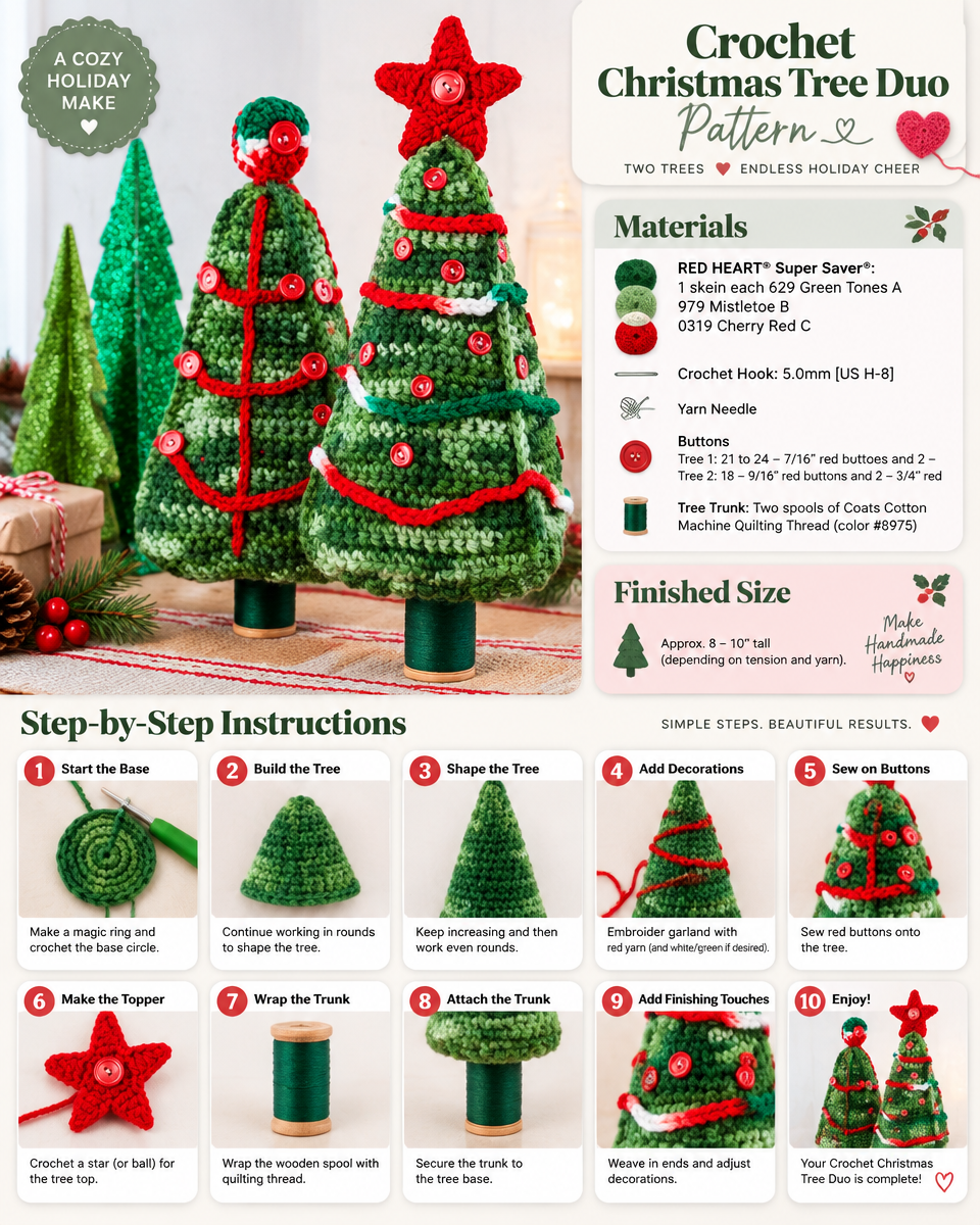 Twin Crochet Christmas Tree Pattern