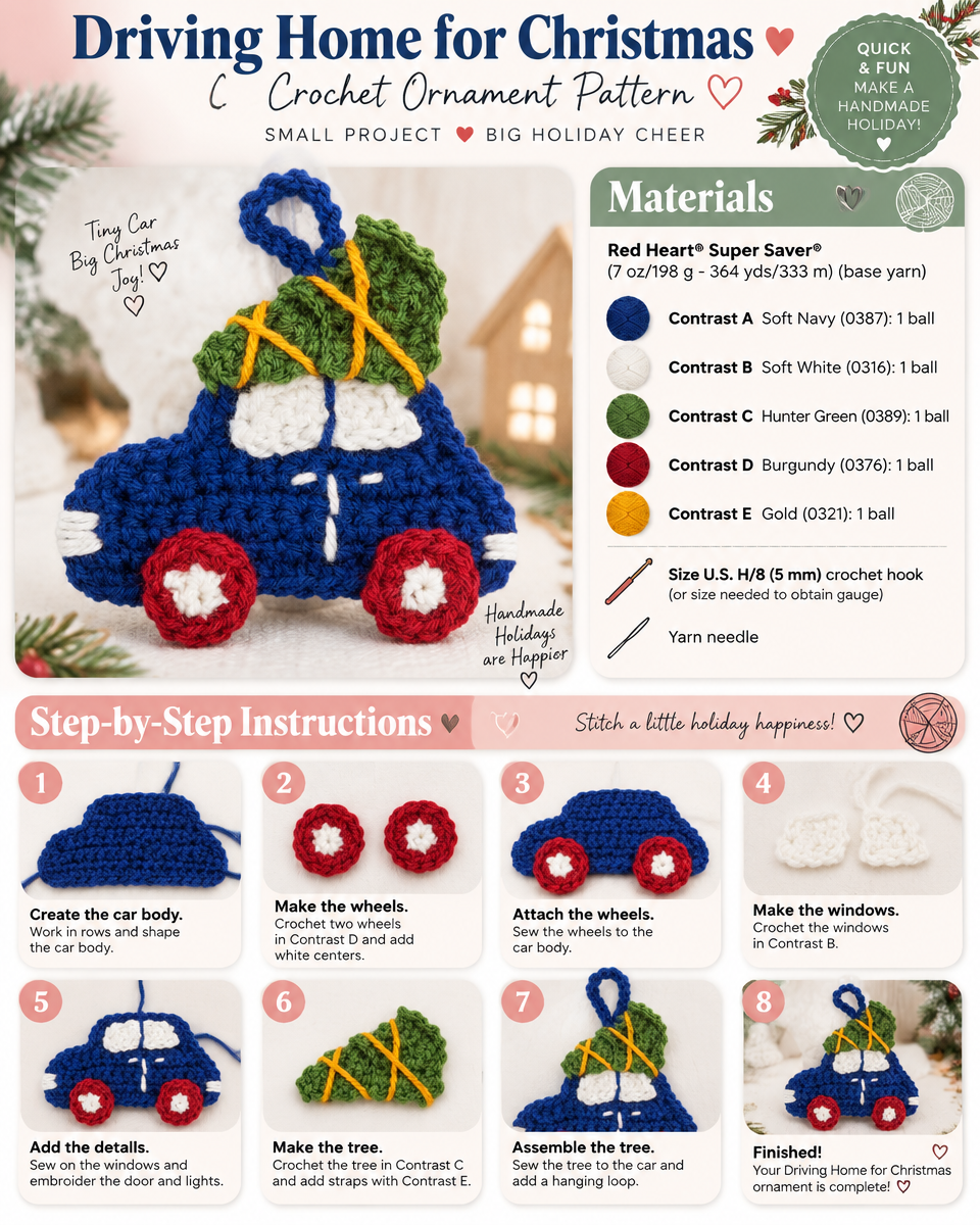 Home for Christmas: A Crochet Ornament Pattern
