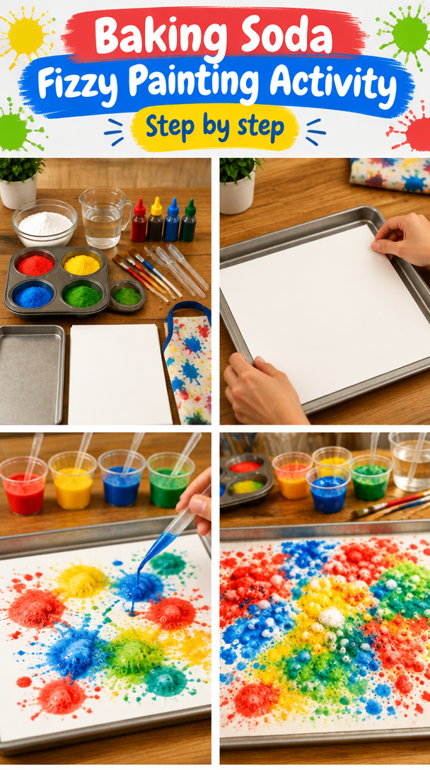 Baking Soda Fizzy Painting