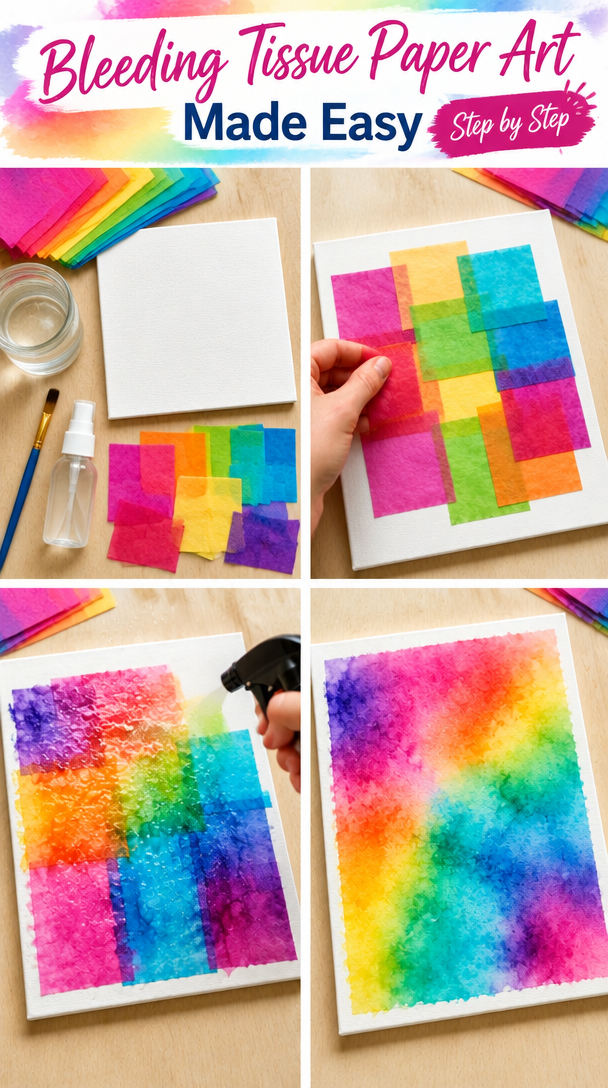 How to Make Bleeding Tissue Paper Art (So Easy!)