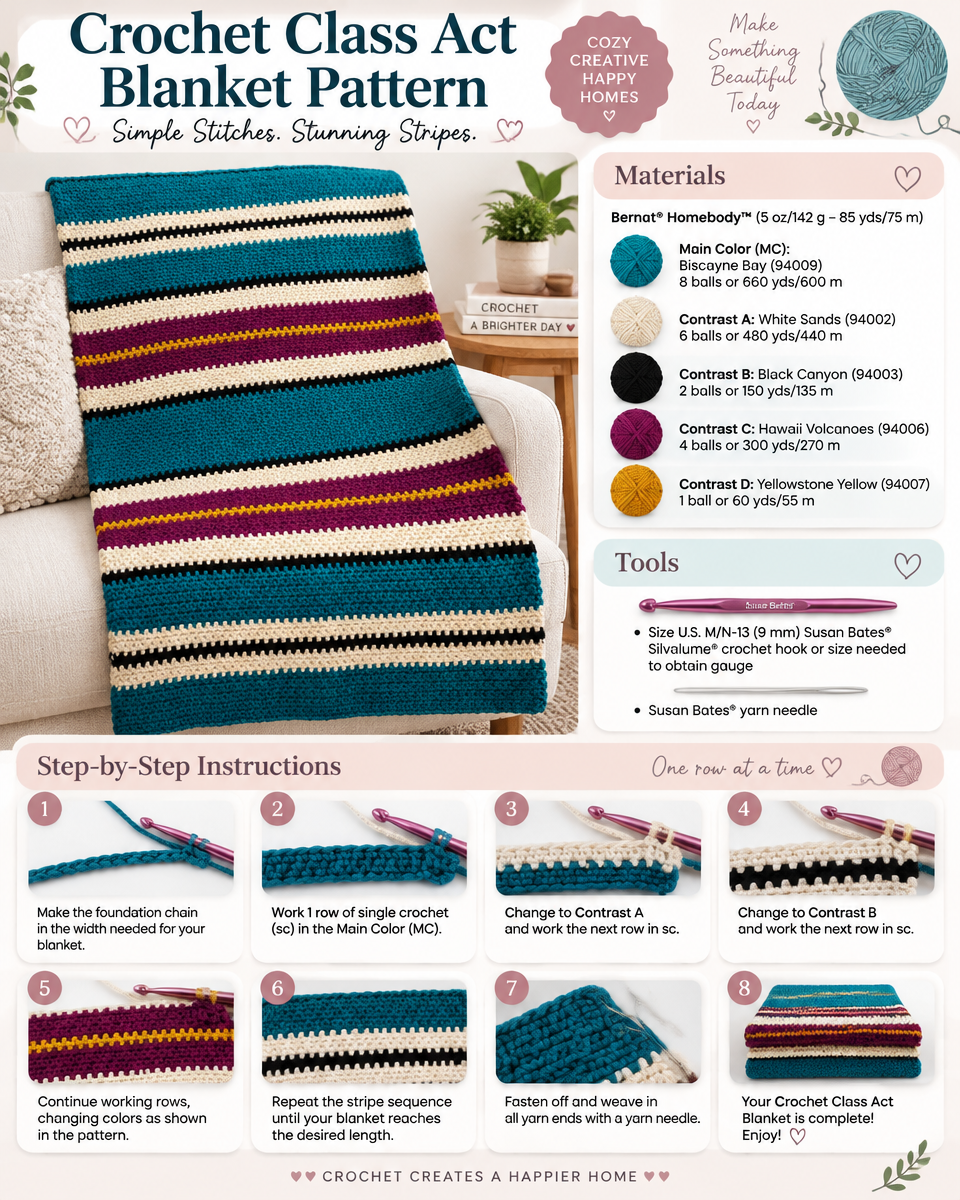 Class Act Crochet Blanket Pattern