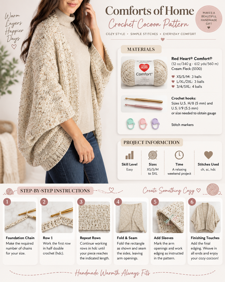 Cozy Home Crochet Cocoon Pattern