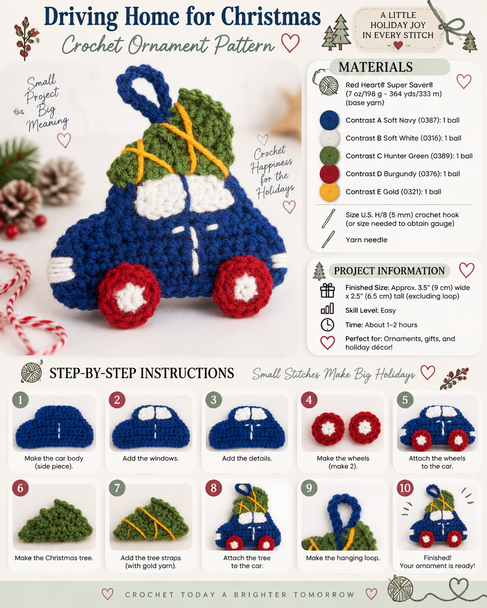 Crochet Ornament Pattern for a Christmas Homecoming