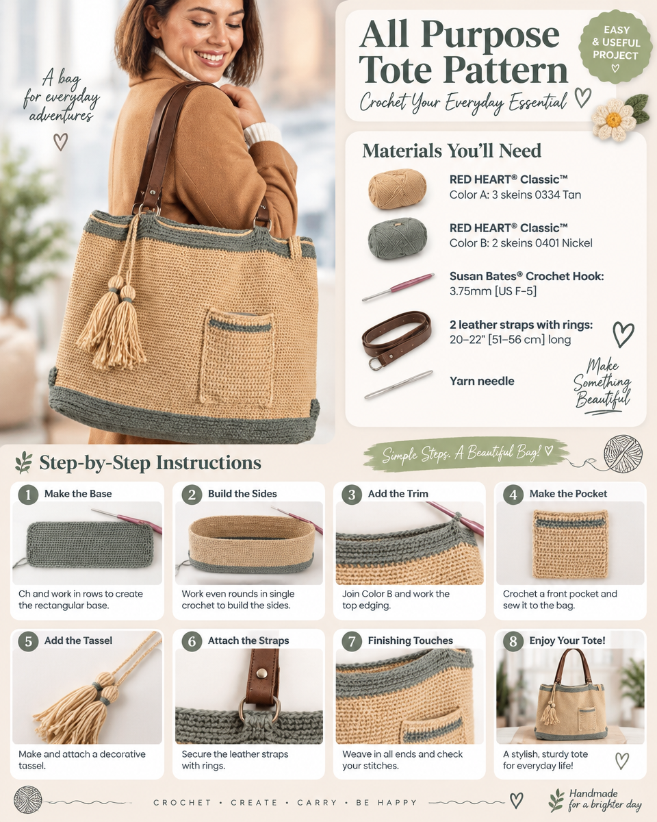 Easy All-Purpose Tote Crochet Pattern