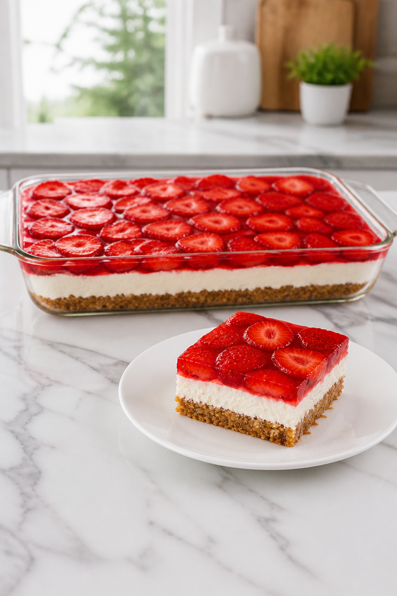 Classic Strawberry Pretzel Salad Dessert
