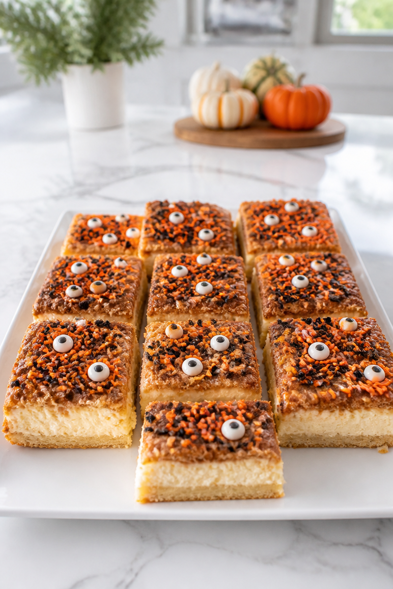 Easy Halloween Sopapilla Cheesecake Bar