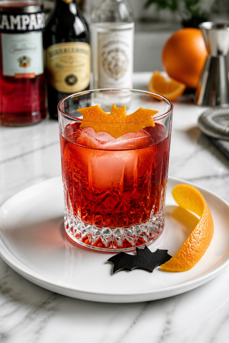 Spooky Halloween Negroni Cocktail Recipe