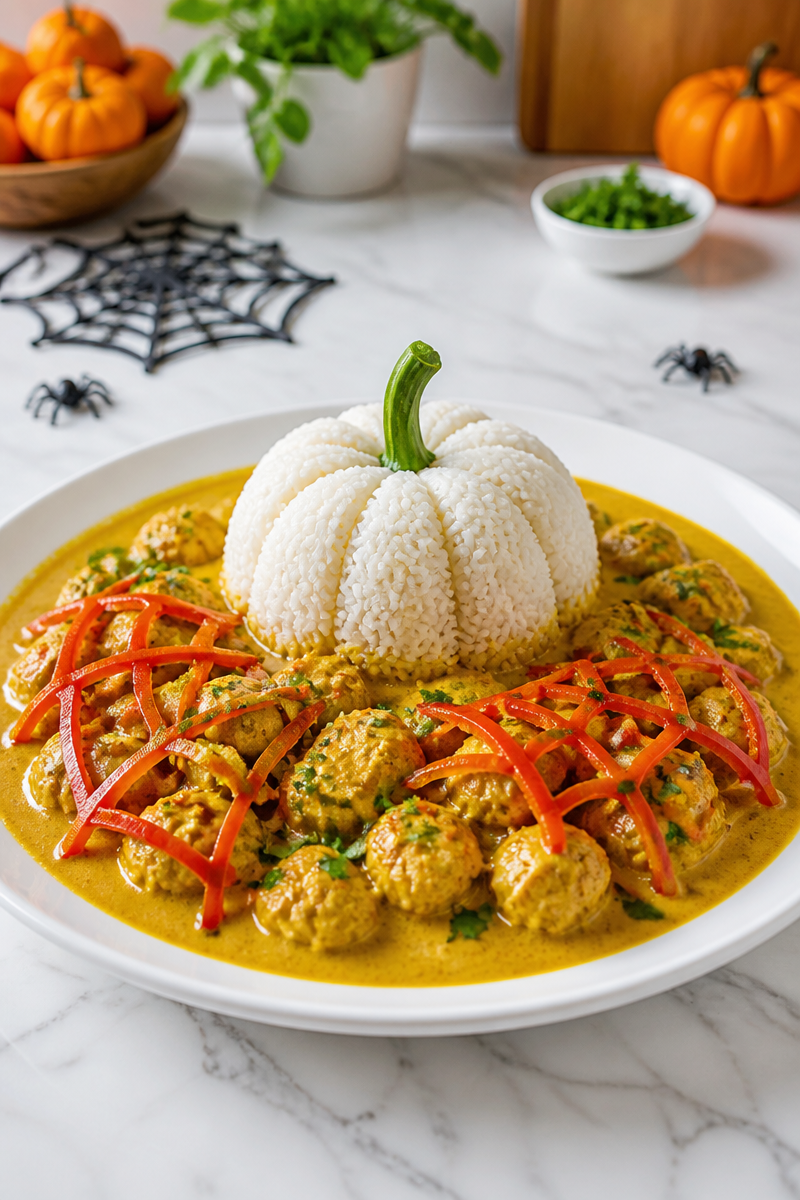 Easy Halloween Chicken Curry Dinner