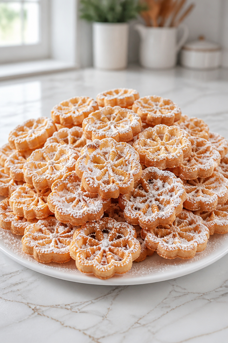 Classic Crispy Rosette Christmas Cookie
