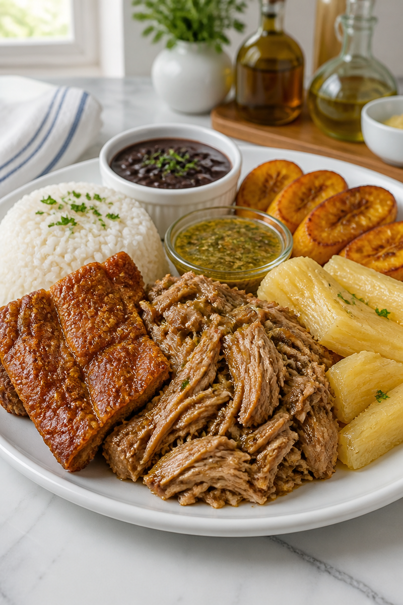 Classic Cuban Mojo Roast Pork Dinner