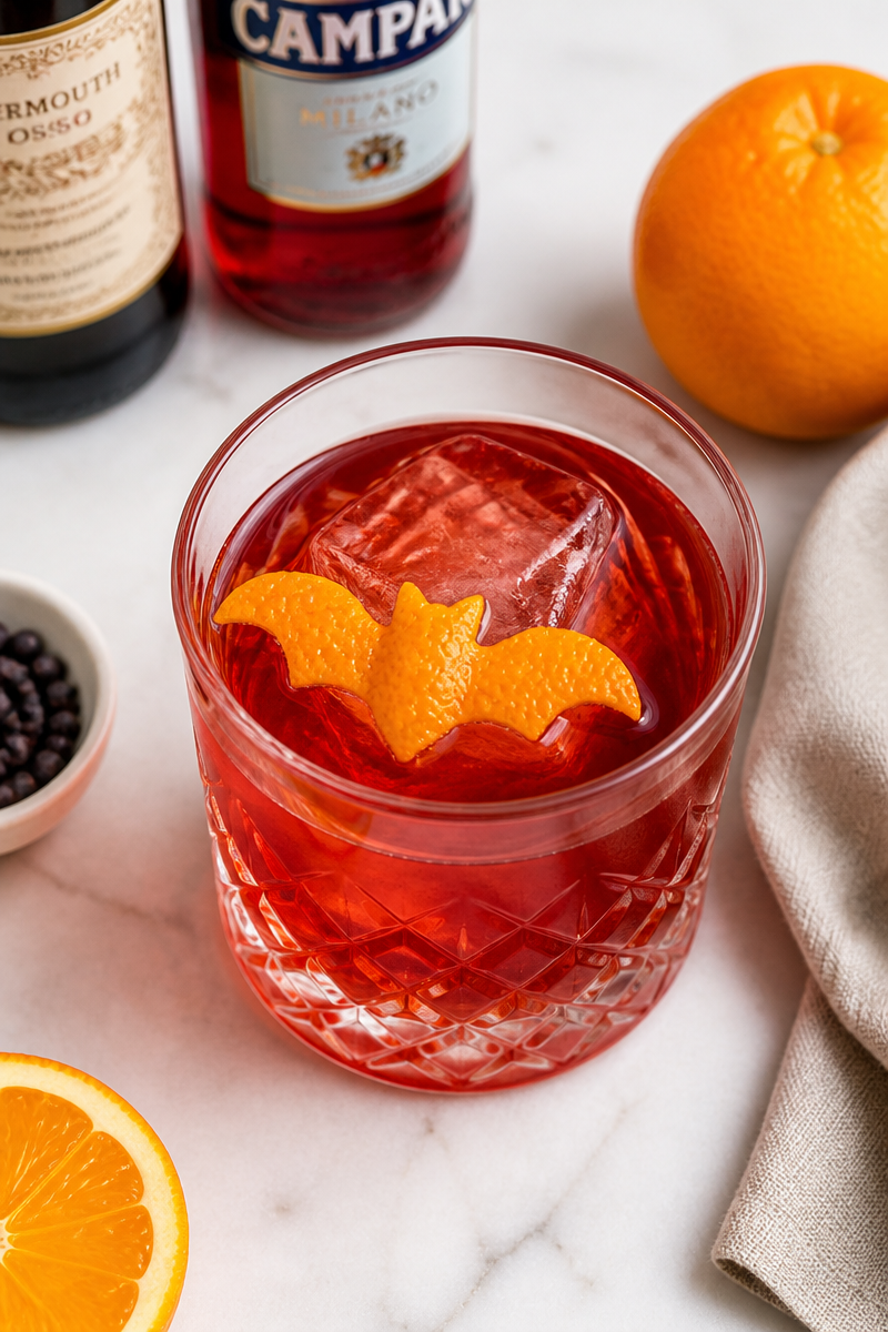 Spooky Halloween Negroni Cocktail Recipe