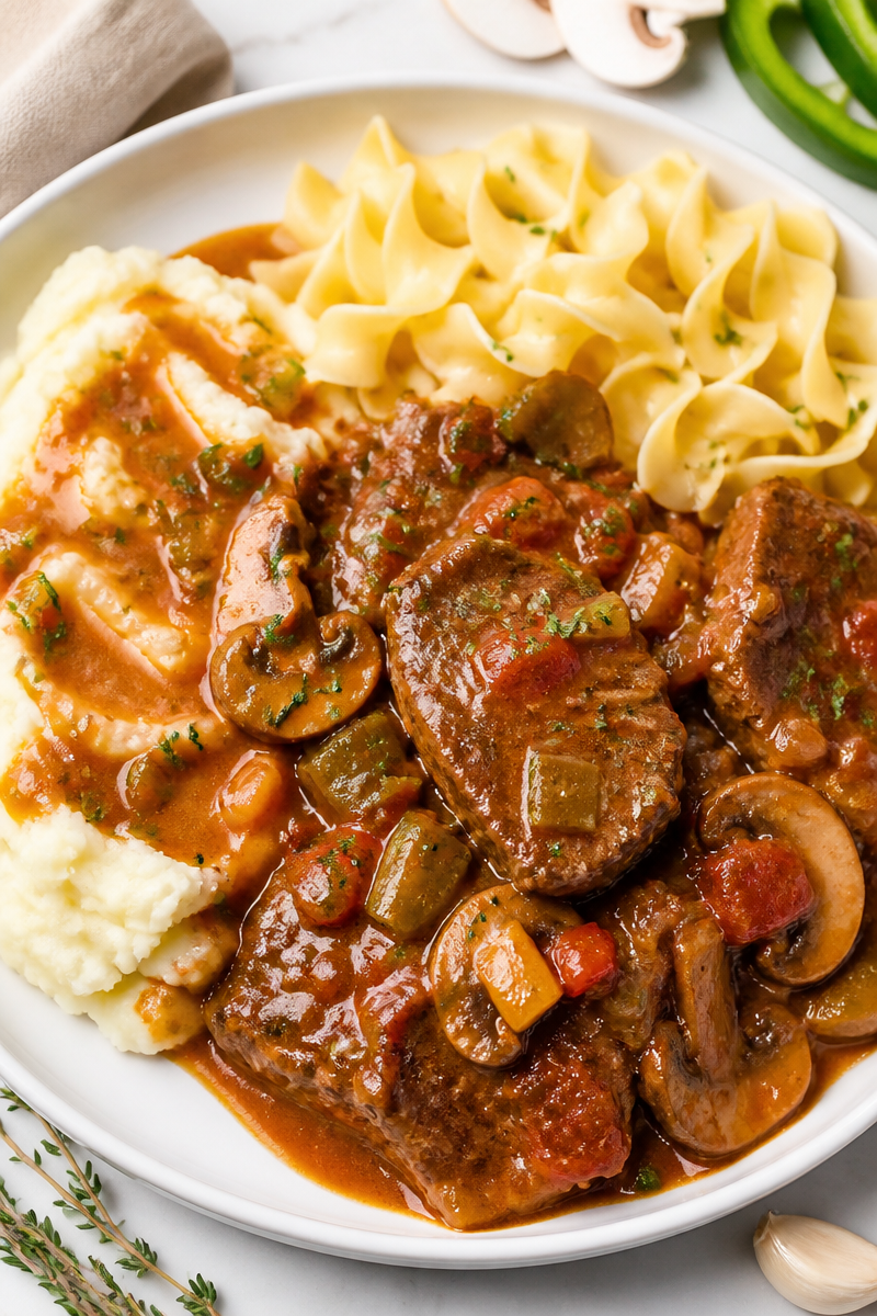 Classic Old Fashioned Swiss Steak Dinner