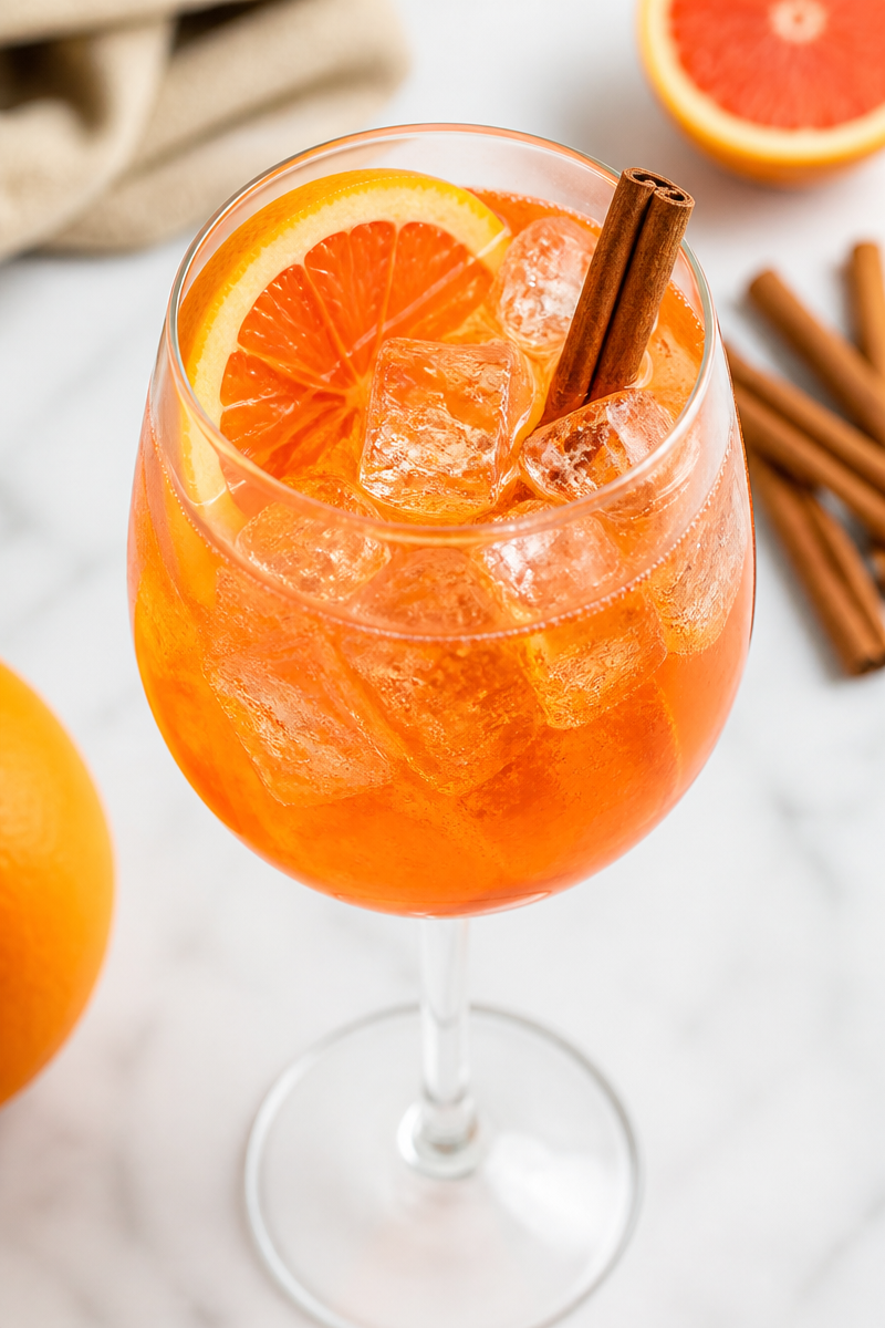 Easy Fall Aperol Spritz Cocktail