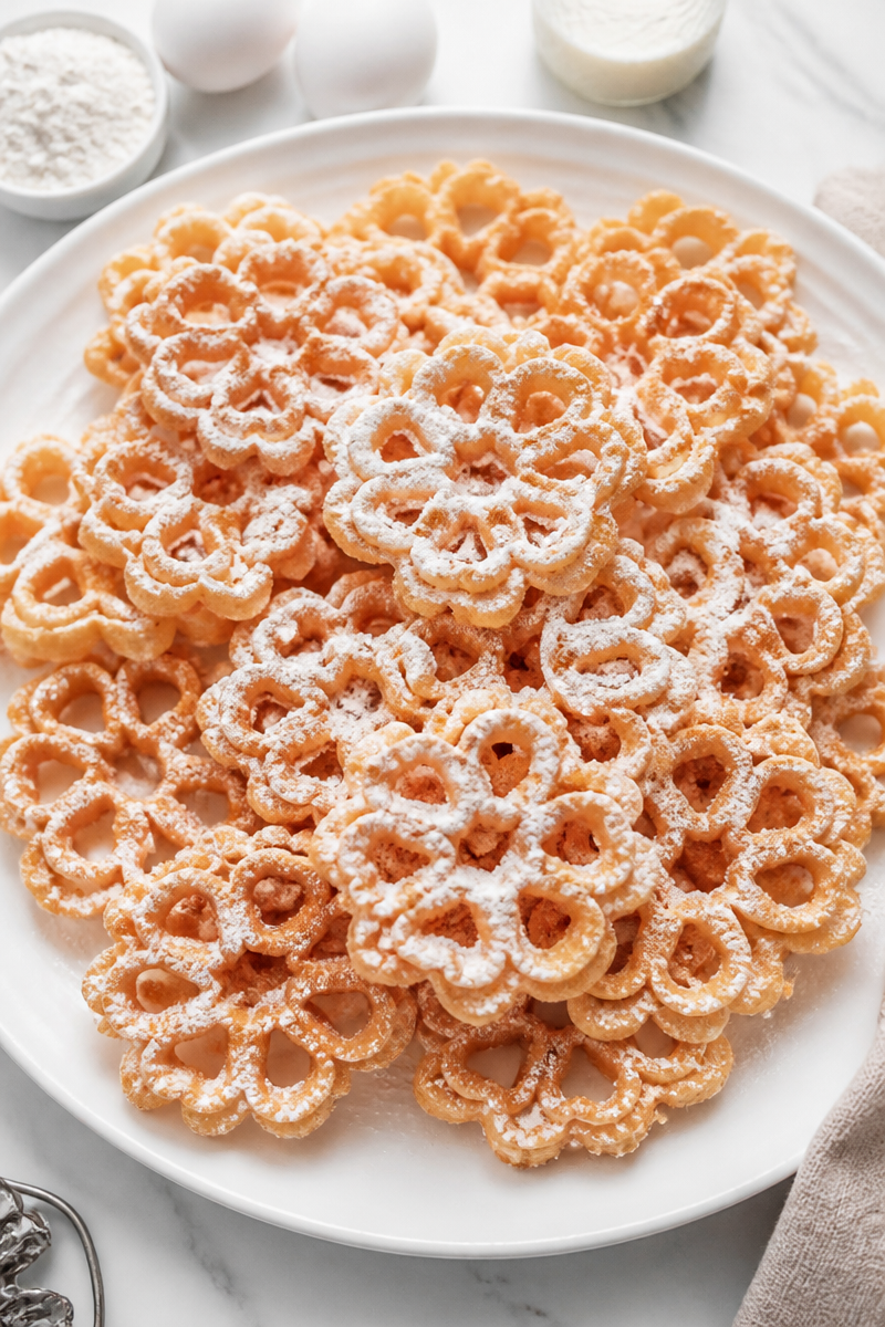 Classic Crispy Rosette Christmas Cookie
