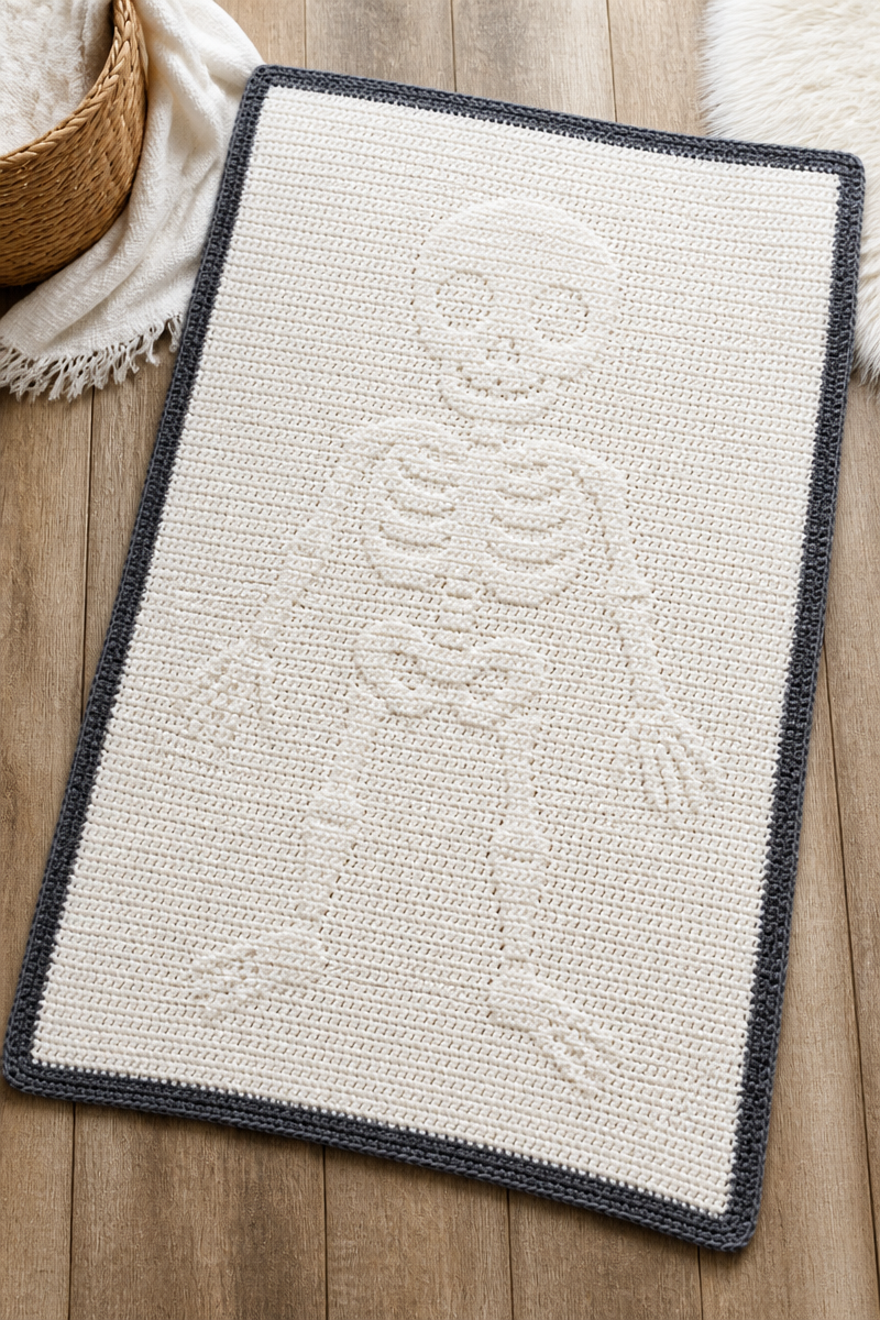 Crochet Skeleton Bone Baby Blanket