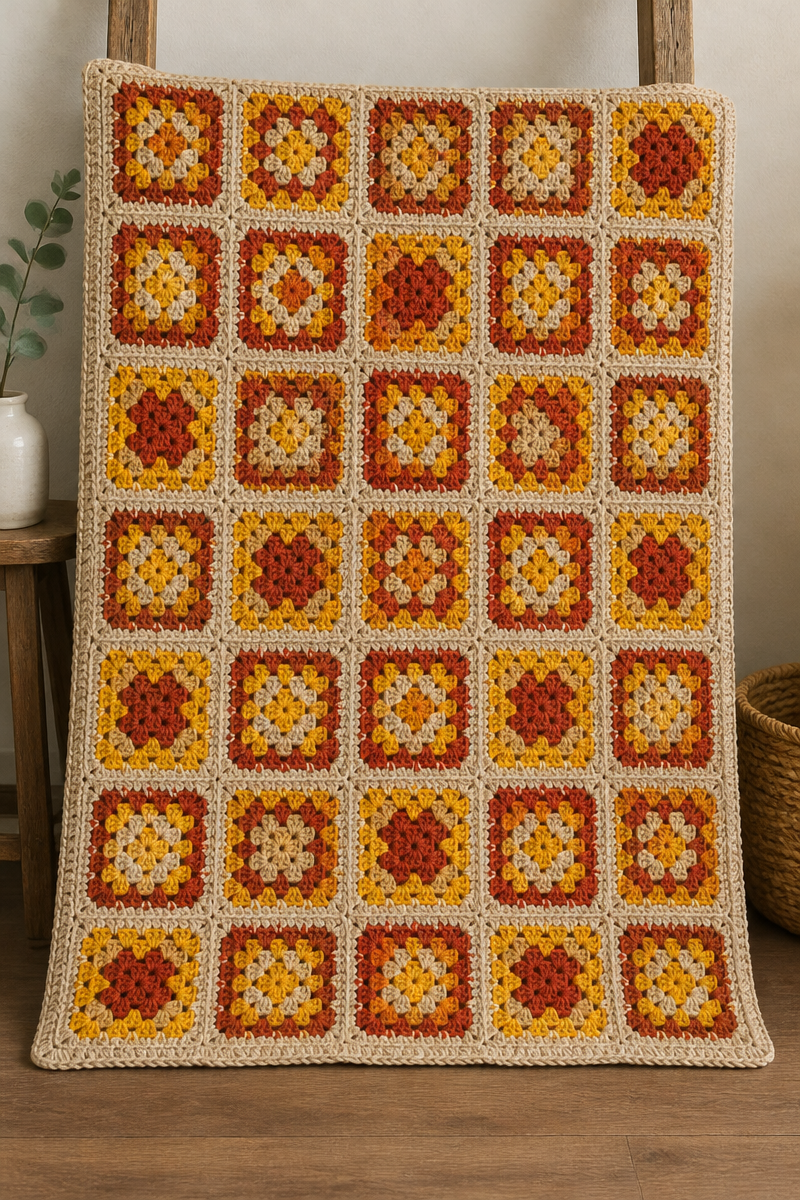 Crochet Hayride Granny Baby Blanket