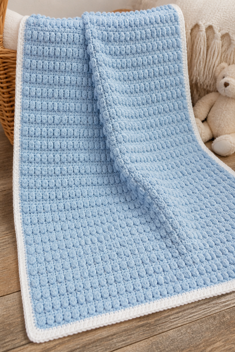 Crochet Winter Wonderland Puff Baby Blanket