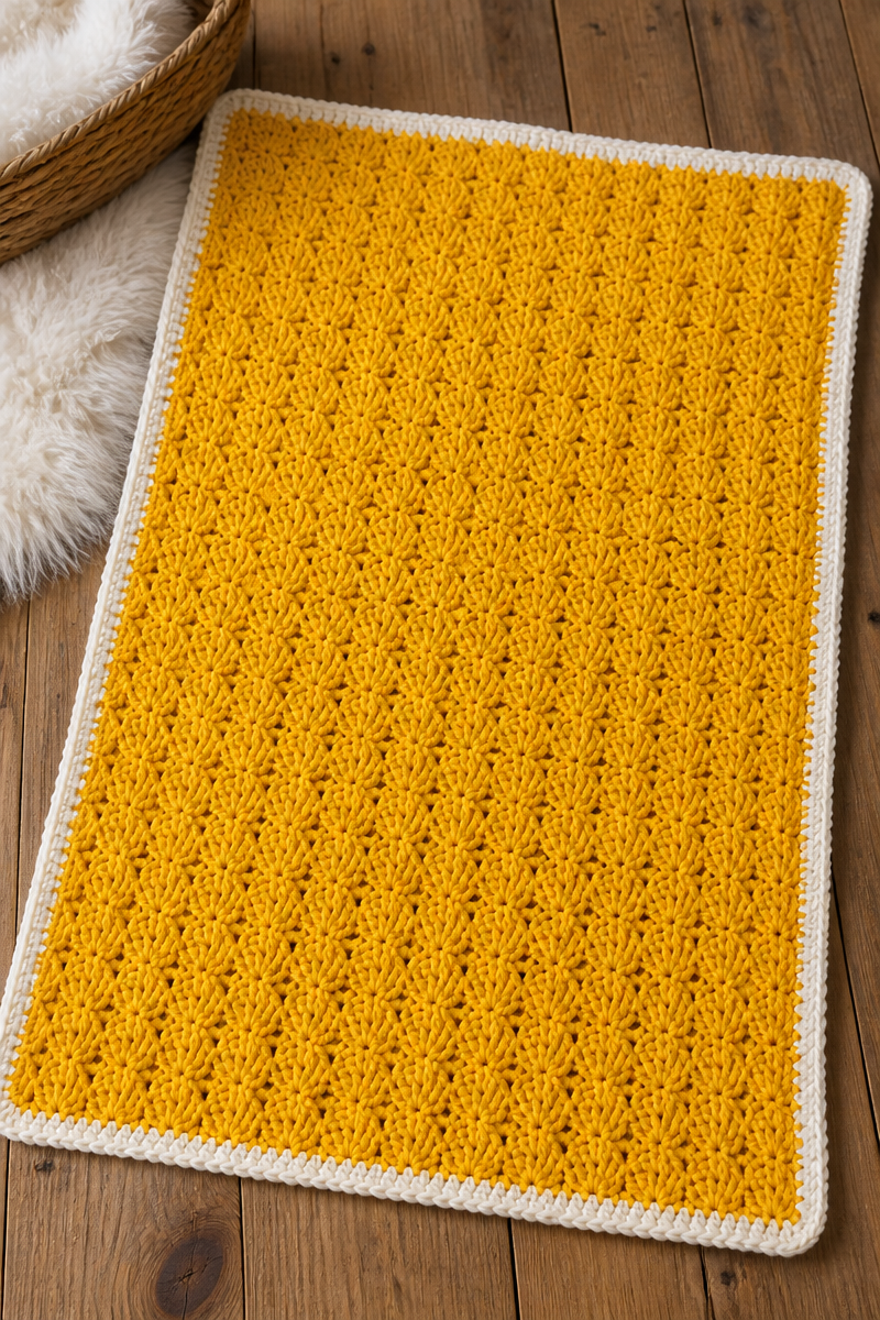 Crochet Twinkle Star Shell Baby Blanket