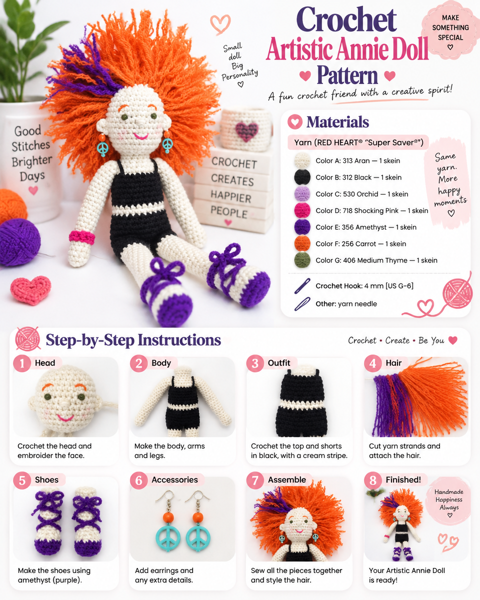 Artistic Annie Crochet Doll Pattern