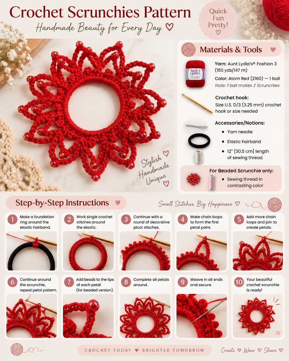 Crochet Scrunchie Pattern