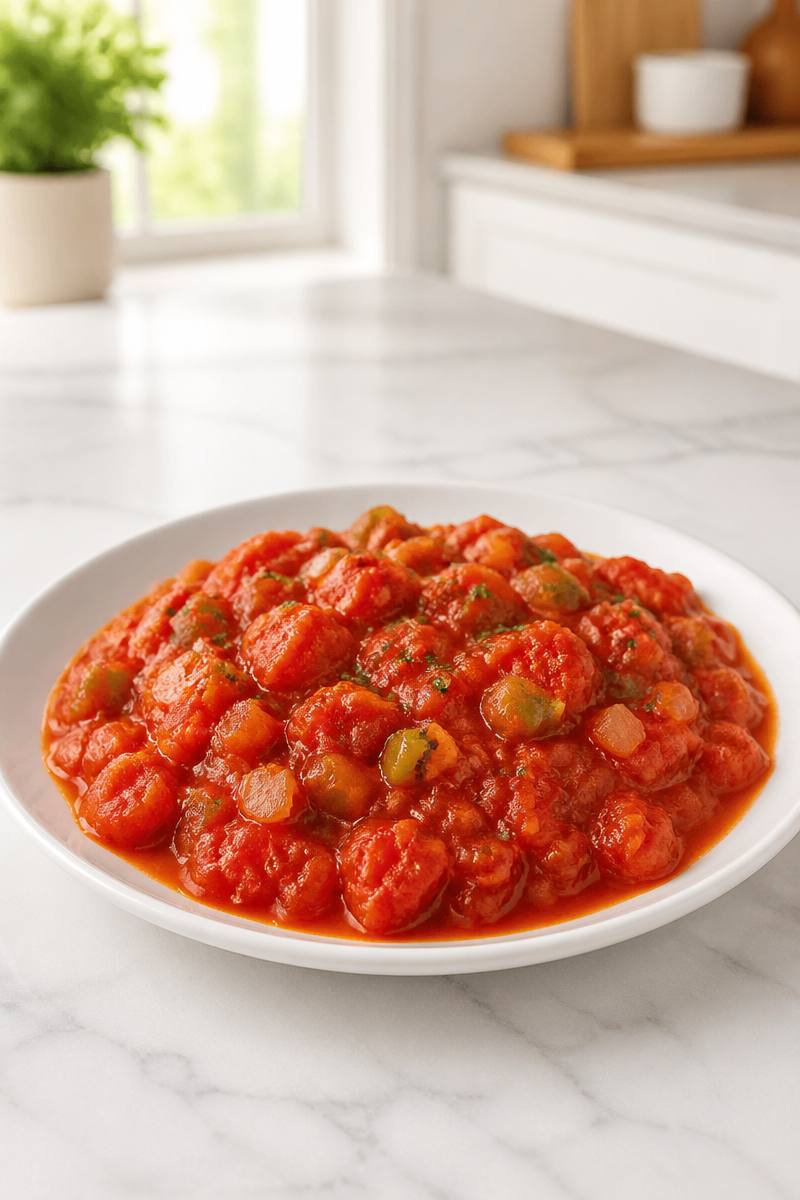 Classic Old Fashioned Stewed Tomato Side