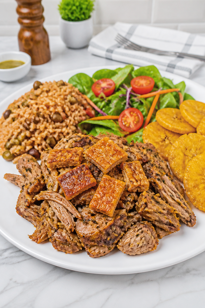 Classic Puerto Rican Pernil Christmas Dinner